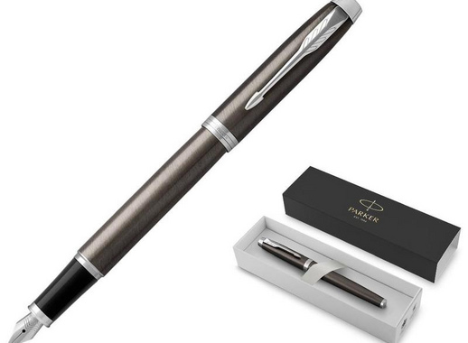 Ручка перьевая Parker IM Brushed Metal GT цвет чернил синий цвет корпуса коричневый (артикул производителя 1931649)